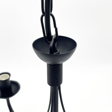 Lámpara colgante con cadena ANTON, 3xE14/15W/230V, negra