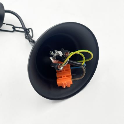 Lámpara colgante con cadena ANTON, 3xE14/15W/230V, negra