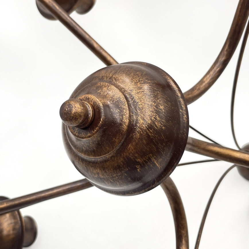 Lámpara colgante con cadena ANTON 5xE14/15W/230V acabado bronce