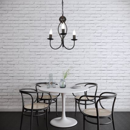 Lámpara colgante con cadena ARTHUR 3xE14/40W/230V