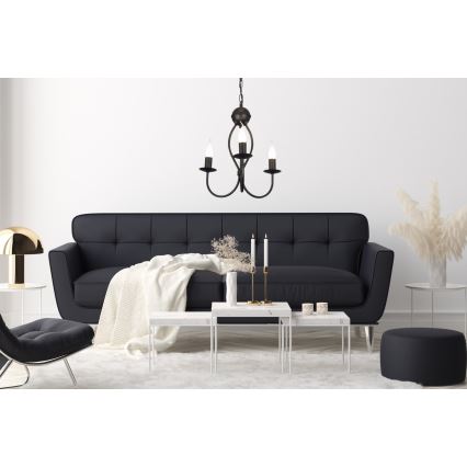 Lámpara colgante con cadena ARTHUR 3xE14/40W/230V