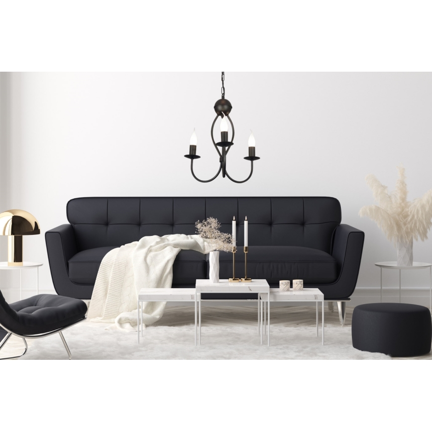 Lámpara colgante con cadena ARTHUR 3xE14/40W/230V