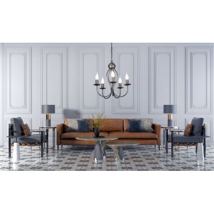 Lámpara colgante con cadena ARTHUR 5xE14/40W/230V