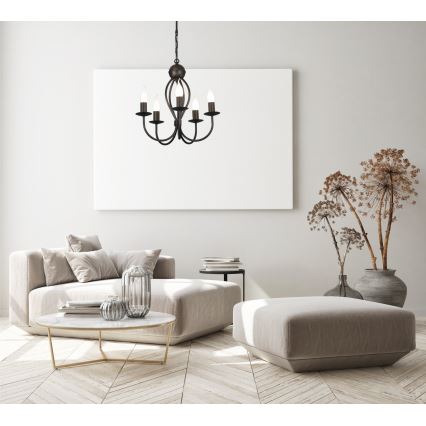 Lámpara colgante con cadena ARTHUR 5xE14/40W/230V