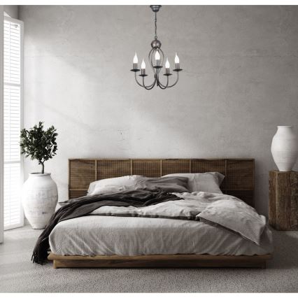 Lámpara colgante con cadena ARTHUR 5xE14/40W/230V