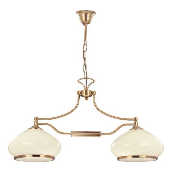 Lámpara colgante con cadena ASTORIA 2xE27/15W/230V dorado