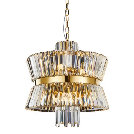 Lámpara colgante con cadena AURELIA 12xE14/40W/230V dorado