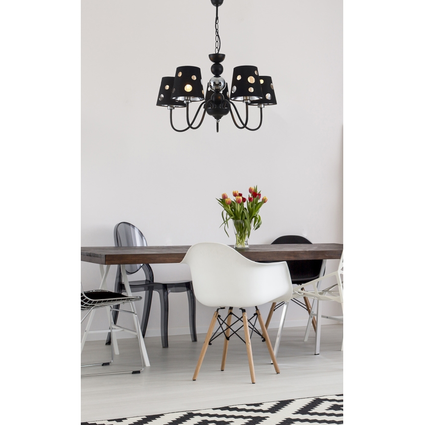 Lámpara colgante con cadena BATLEY 5xE14/60W/230V