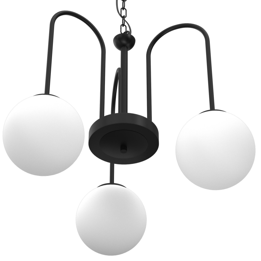 Lámpara colgante con cadena CAMBRIDGE 3xE14/60W/230V negro