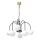 Lámpara colgante con cadena CAMBRIDGE 6xE14/60W/230V negro/latón