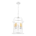 Lámpara colgante con cadena CONSTANTINE 5xE27/60W/230V blanco