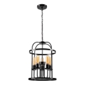 Lámpara colgante con cadena CONSTANTINE 5xE27/60W/230V negro