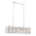 Lámpara colgante con cadena CRYSTALLINE 13xE14/40W/230V, cromo brillante