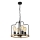 Lámpara colgante con cadena DATUS 4xE27/40W/230V, negro/marrón