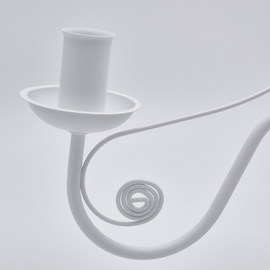 Lámpara colgante con cadena DONATO 3xE14/40W/230V blanco