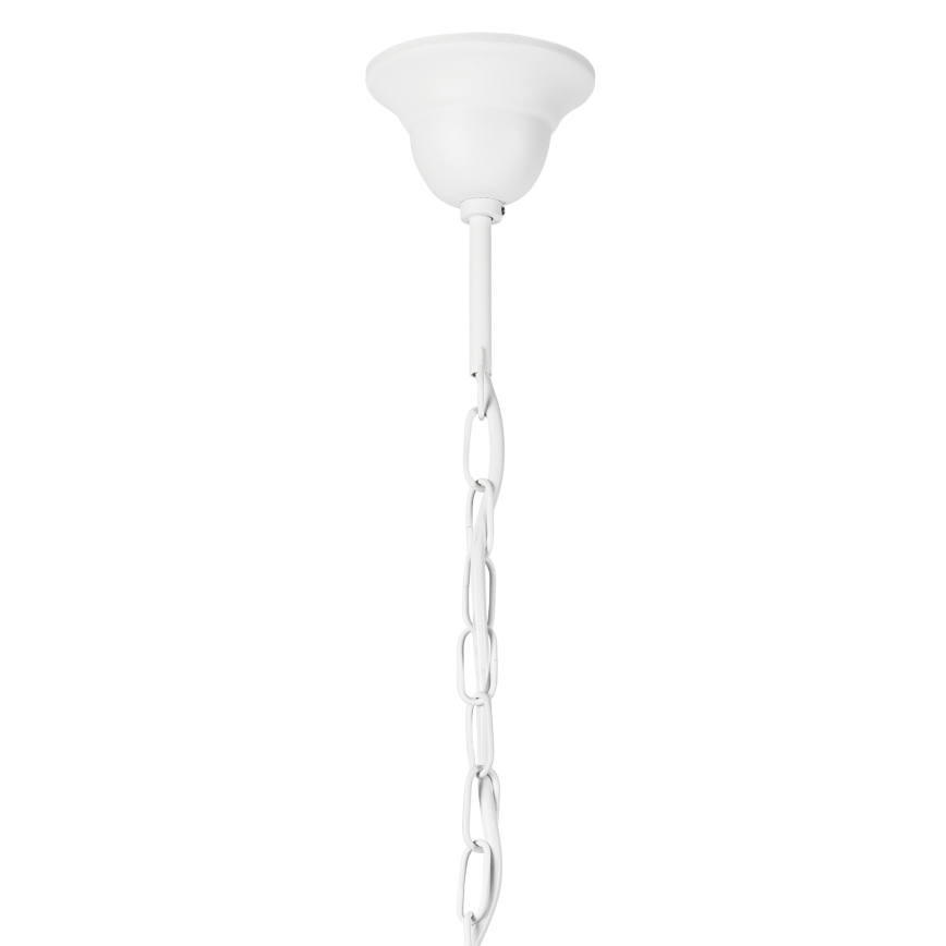 Lámpara colgante con cadena DONATO 5xE14/40W/230V blanco