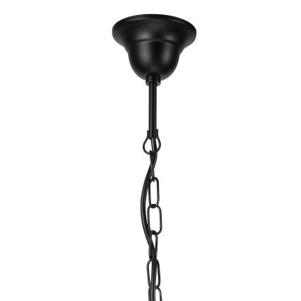 Lámpara colgante con cadena DONATO 5xE14/40W/230V negro