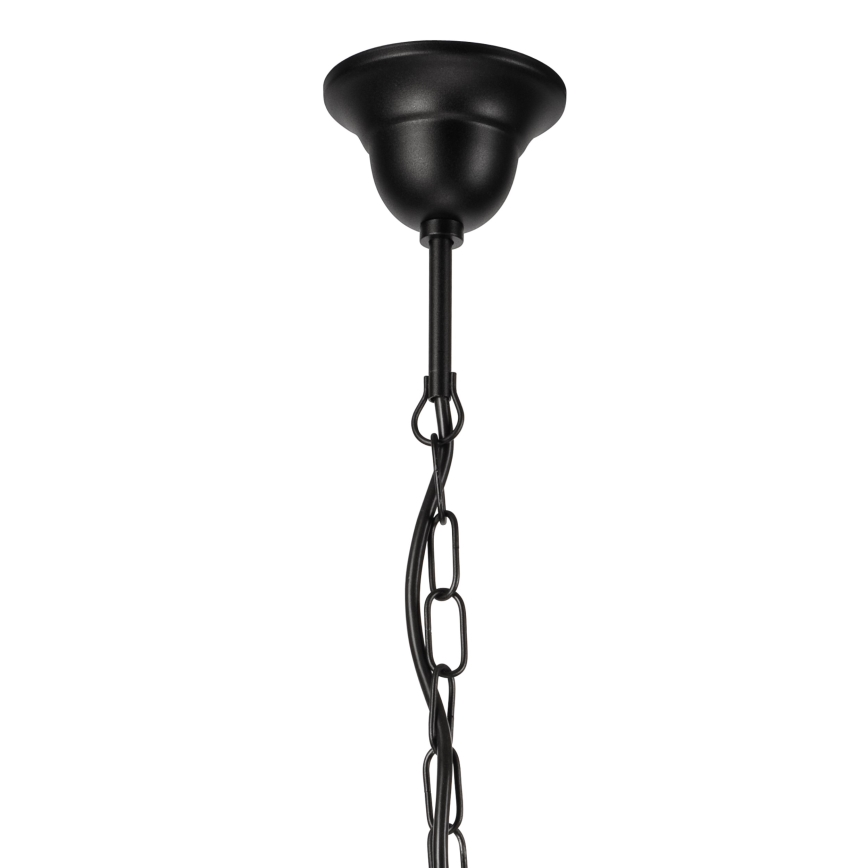 Lámpara colgante con cadena DONATO 5xE14/40W/230V negro