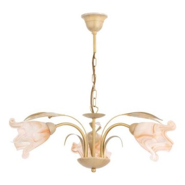 Lámpara colgante con cadena DUCATTI 3xE14/10W/230V dorado