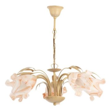 Lámpara colgante con cadena DUCATTI 5xE14/10W/230V dorado