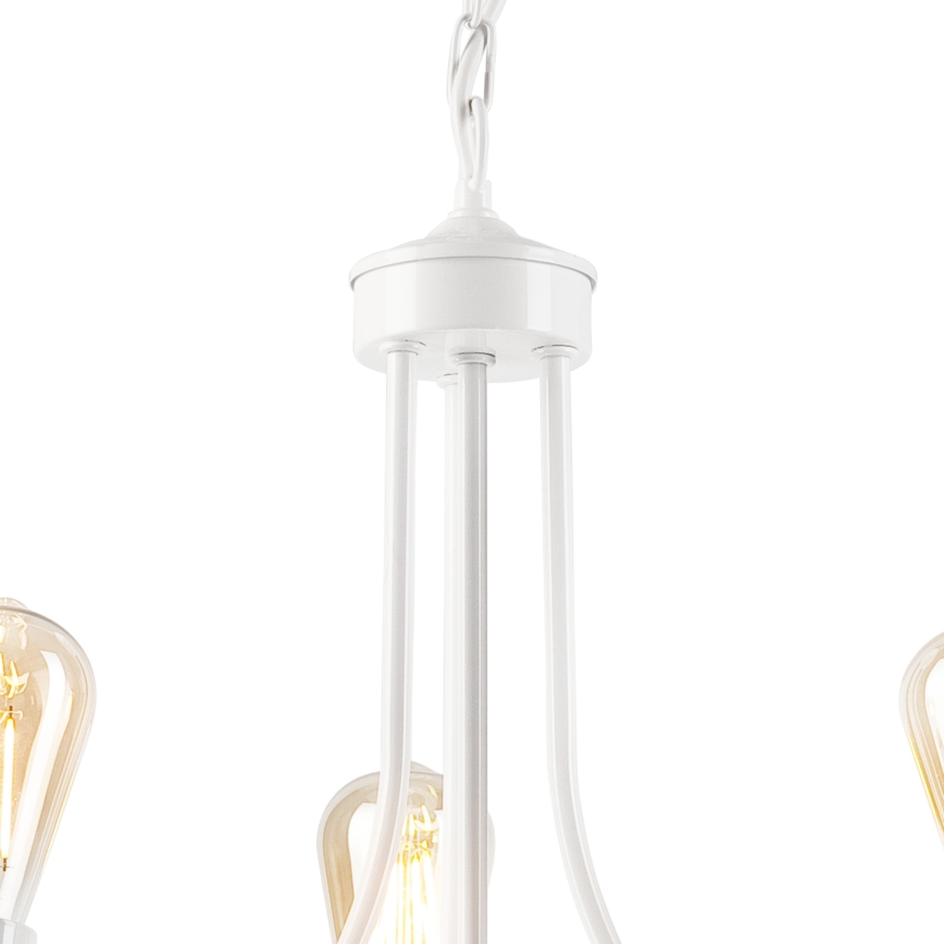 Lámpara colgante con cadena GINA 3xE27/60W/230V blanco
