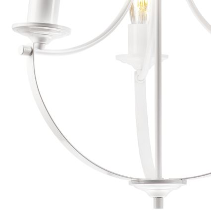 Lámpara colgante con cadena GINA 3xE27/60W/230V blanco