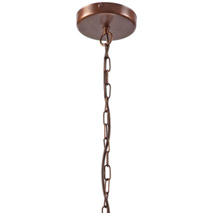 Lámpara colgante con cadena GINA 3xE27/60W/230V marrón