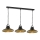 Lámpara colgante con cadena IRON 3xE27/60W/230V