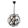 Lámpara colgante con cadena IRONBALL 3xE27/40W/230V negra