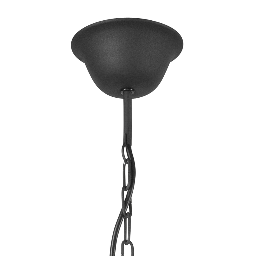 Lámpara colgante con cadena LUCY 8xE14/60W/230V negro
