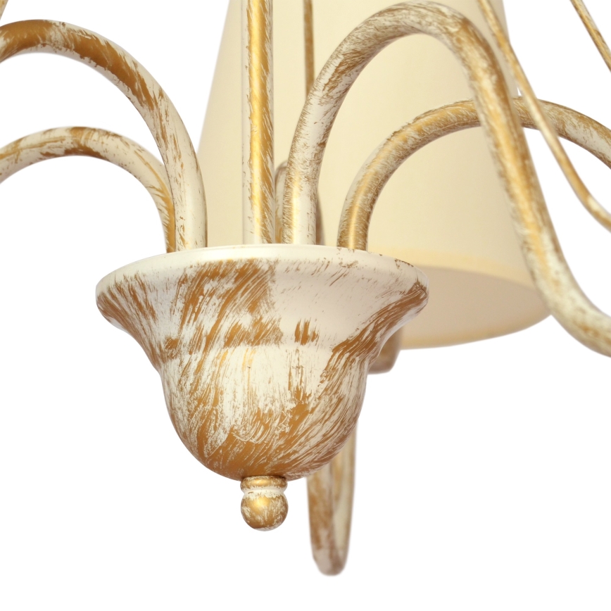 Lámpara colgante con cadena MALBO 3xE27/15W/230V beige