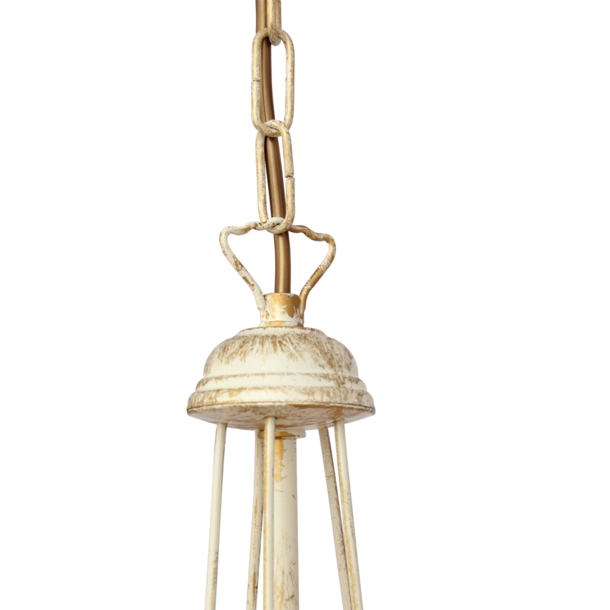 Lámpara colgante con cadena MALBO 3xE27/15W/230V beige