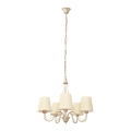 Lámpara colgante con cadena MALBO 5xE27/15W/230V beige