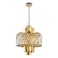Lámpara colgante con cadena MARGOT 6xE14/40W/230V diá. 43 cm dorado