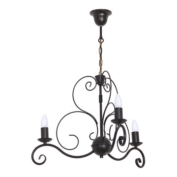Lámpara colgante con cadena MAURO 3xE14/60W/230V