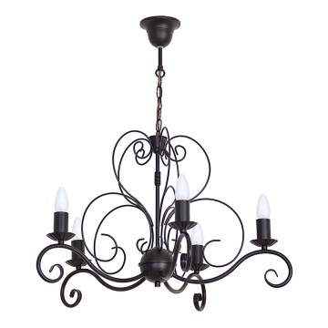 Lámpara colgante con cadena MAURO 5xE14/60W/230V