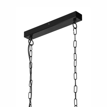 Lámpara colgante con cadena MORGAN 1xE27/60W/230V negro/cobre
