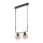 Lámpara colgante con cadena MORGAN 2xE27/60W/230V negro/cobre