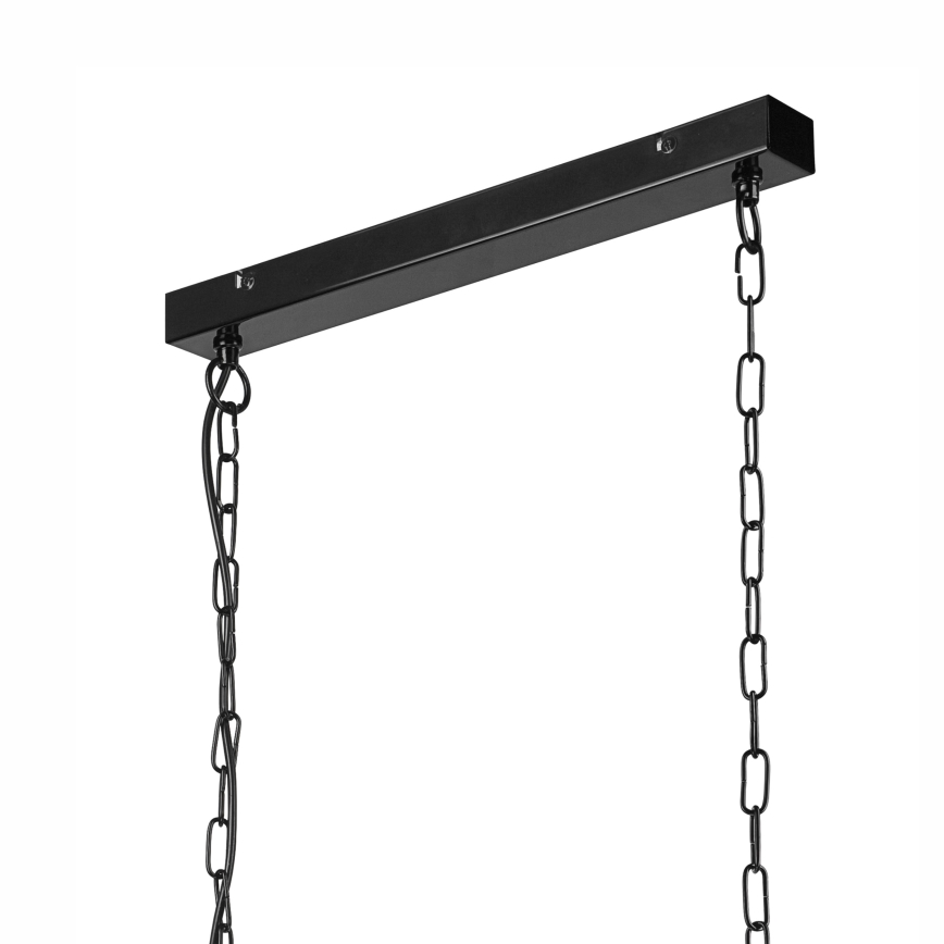 Lámpara colgante con cadena MORGAN 2xE27/60W/230V negro/cobre