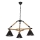 Lámpara colgante con cadena NEGRU 3xE27/40W/230V negra/marrón