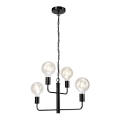 Lámpara colgante con cadena ORLANDO 4xE27/60W/230V negro