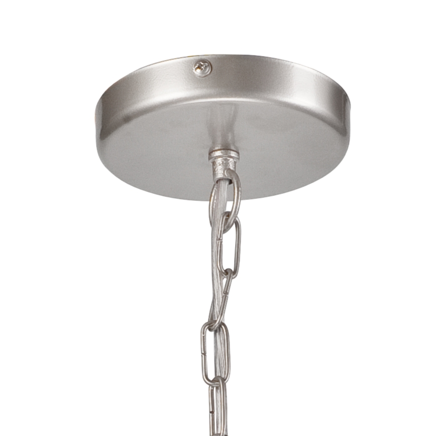 Lámpara colgante con cadena ORLANDO 4xE27/60W/230V plata
