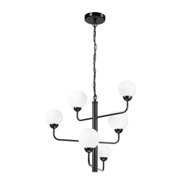 Lámpara colgante con cadena OSCAR 6xG9/5W/230V negro