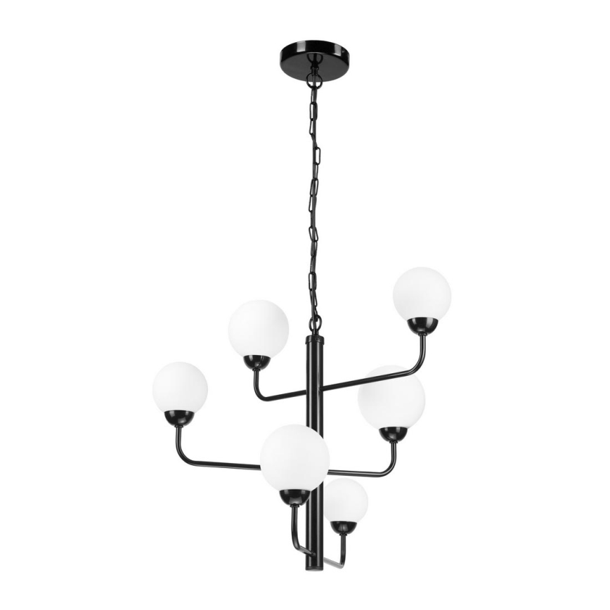 Lámpara colgante con cadena OSCAR 6xG9/5W/230V negro