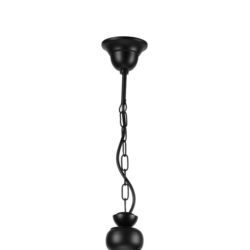 Lámpara colgante con cadena RETRO 2xE27/60W/230V mate negro