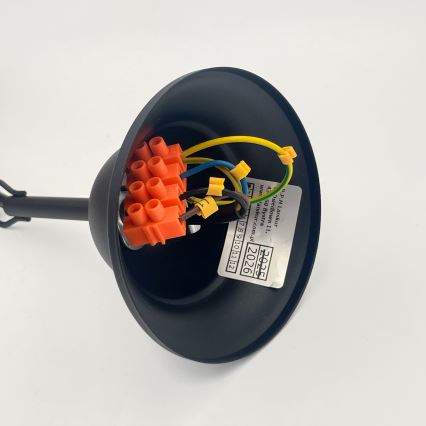 Lámpara colgante con cadena RETRO 2xE27/60W/230V mate negro