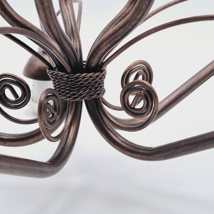 Lámpara colgante con cadena RETRO II 5xE27/60W/230V, acabado en bronce patinado