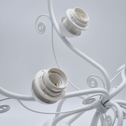 Lámpara colgante con cadena RETRO II 5xE27/60W/230V blanca