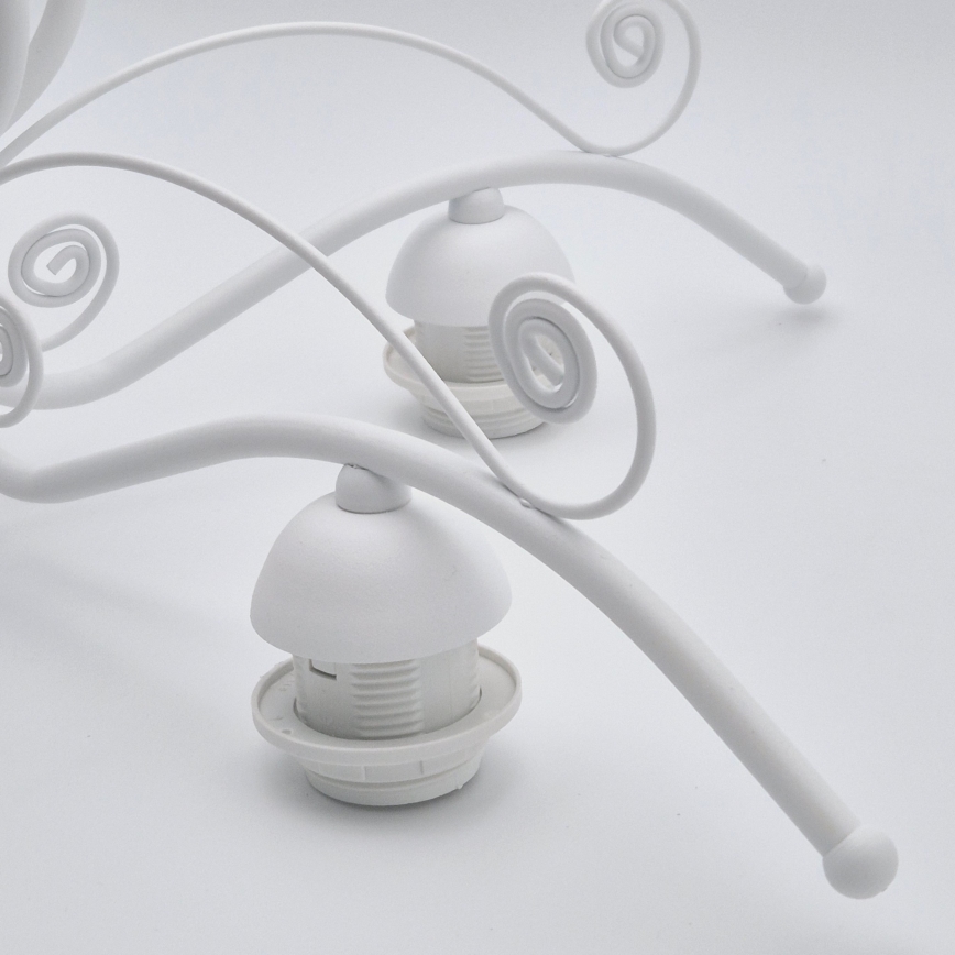 Lámpara colgante con cadena RETRO II 5xE27/60W/230V blanca