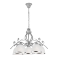 Lámpara colgante con cadena RETRO II 5xE27/60W/230V plateada